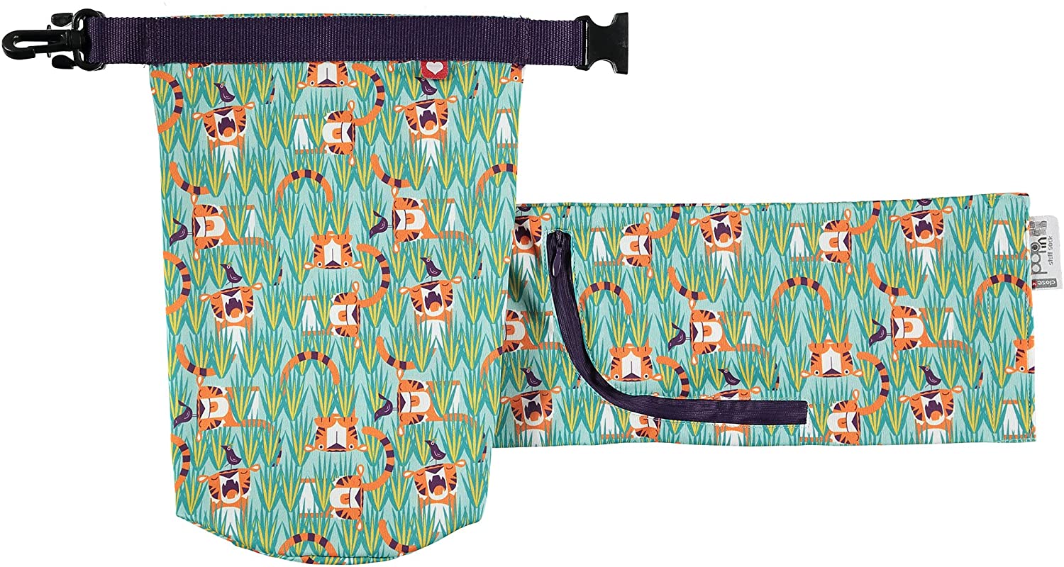 Close Pop-in Printed Stuff Sack Reusable & Washable Diaper Bag Waterproof Lock in odours and wetness Nappy Organizer Bag Reusable Washable Cloth Diaper Bag Oswald and Bo Print - Image 2