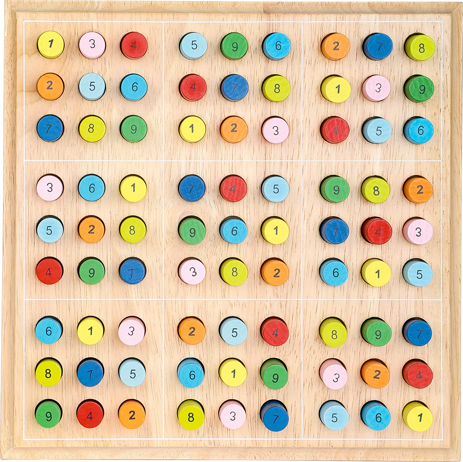 2489 Sudoku small foot in legno nove campi Sudoku con