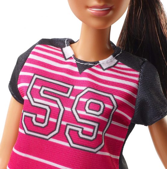 Barbie GFX26 Career 60th Doll, I Can Be an Athlete, Brunette Soccer Player Doll with Soccer Ball, Multi-colour - Image 4