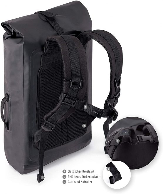 A-LAB | Model D | Waterproof Bicycle & Messenger Backpack with 15" Laptop Sleeve - Image 2