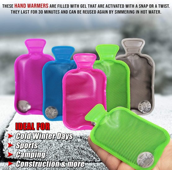 Bramble - 5 Mini Snap or Twist Hot Water Bottle Hand Warmers - Reusable - Image 4
