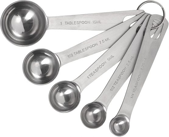 Tala Stainless Steel Measuring Spoons, 5 Piece Set for Measuring Dry and Liquids - Image 3