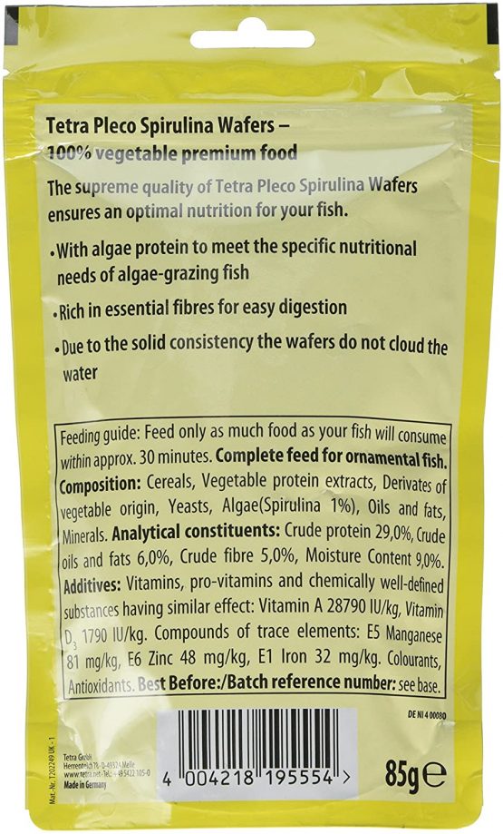 Tetra Pleco Spirulina Wafers 85 Grams (Were Multi Wafers) - Image 2