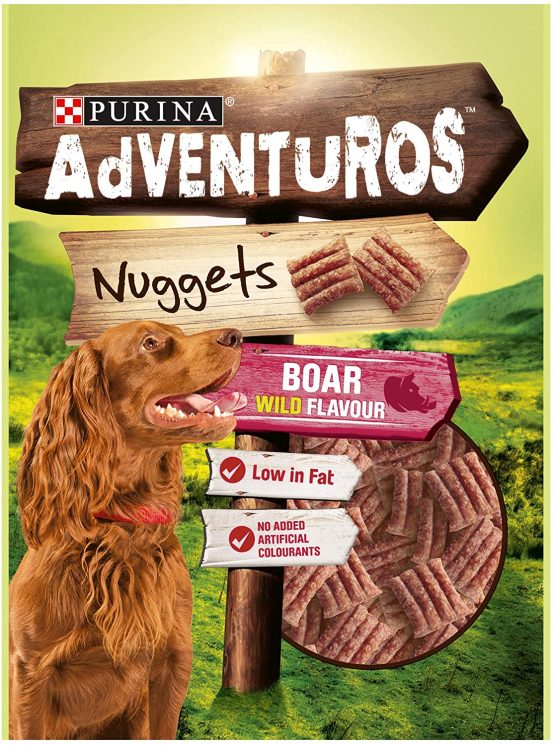 Purina Adventuros Nuggets Dog Treats Boar Flavour, 90 g (Pack of 6)