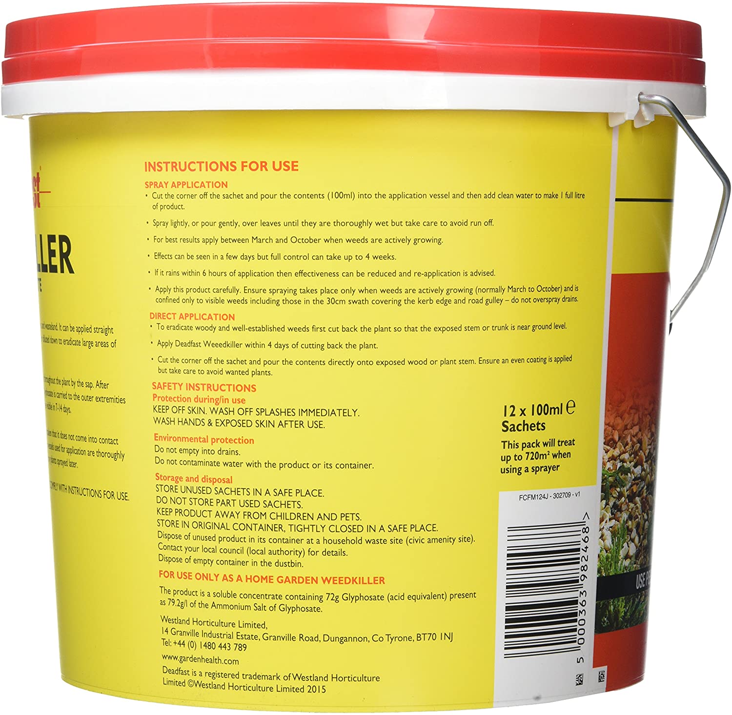 Deadfast Concentrated Weed Killer Sachets, 12 x 100 ml - Image 3