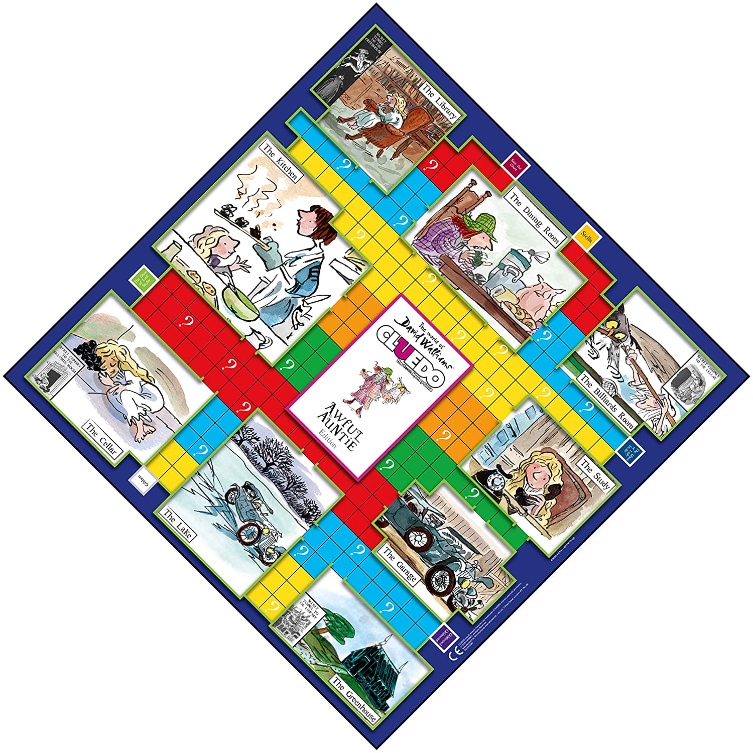 Winning Moves The World of David Walliams Awful Auntie Edition Cluedo Mystery Board Game, Play with Stella, Gibbon - Image 2