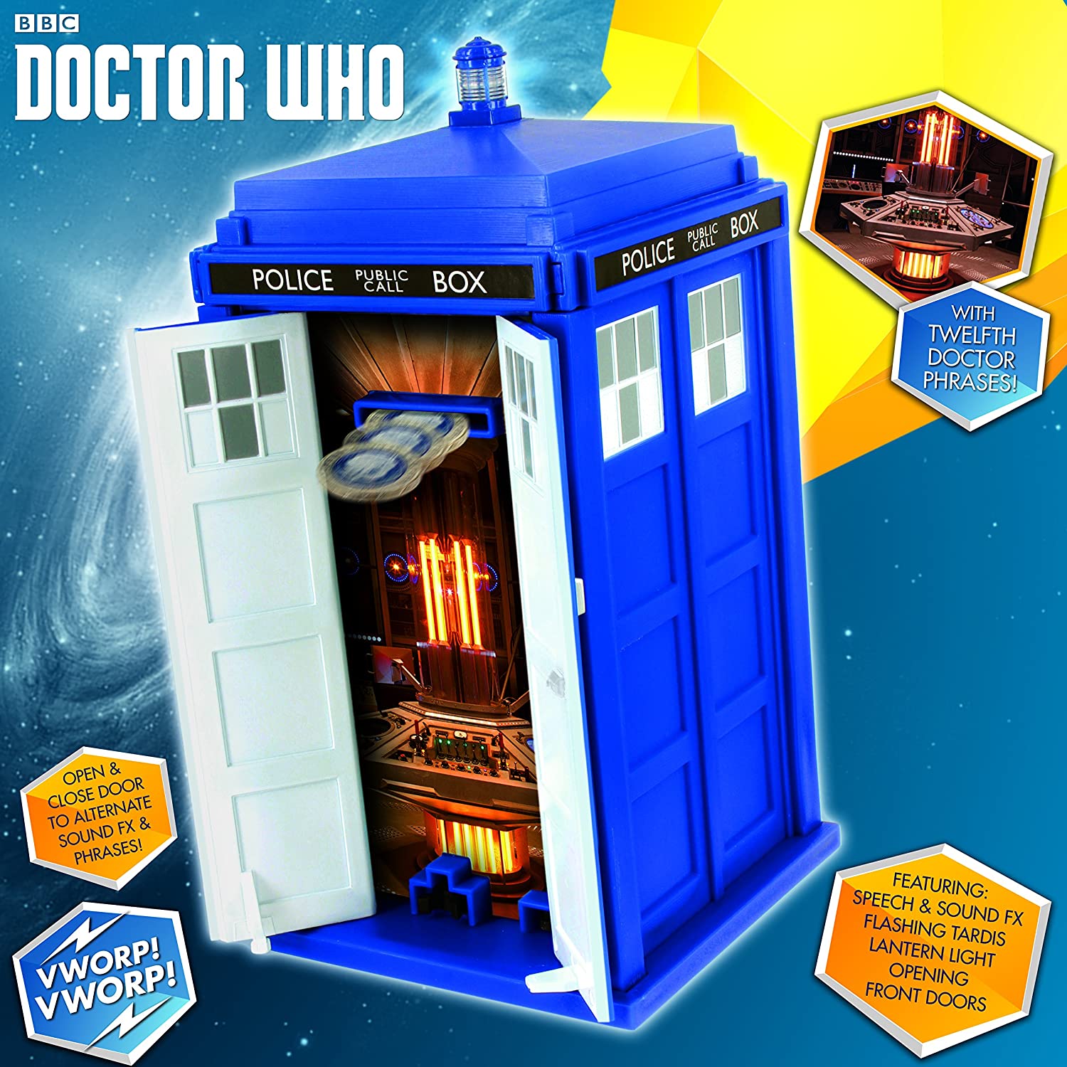 DOCTOR WHO Electronic TARDIS Talking Money Bank