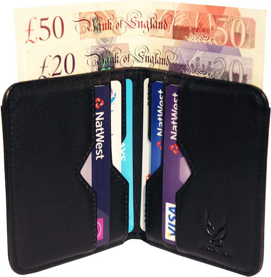 Falcon Vault RFID Blocking Bifold Men’s Wallet - Slim Genuine Italian Leather - Compact Design - Holds Upto 9 Cards - Prevents Identity Theft - Brown - Image 3