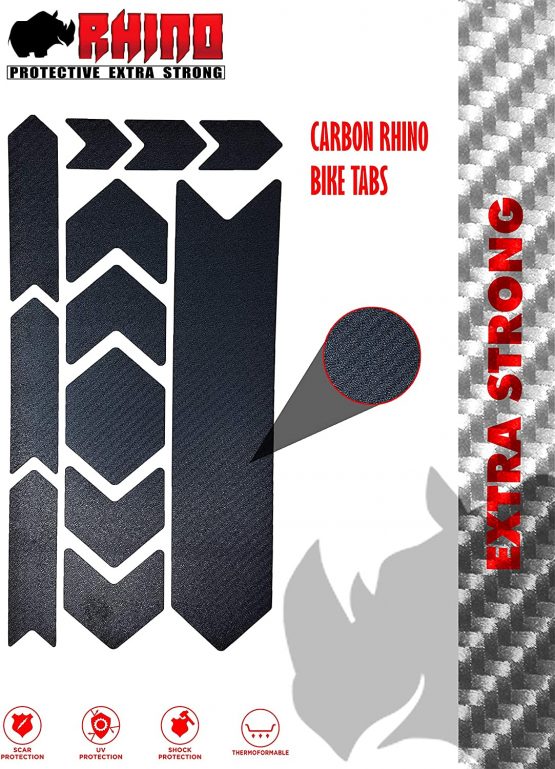 Bicycle Frame Protector Sticker MTB Rhino, 35 x 17.5 cm - Image 2