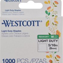 Westcott 16704 Light staples, 8 mm, 5/16, 1000 units, silver