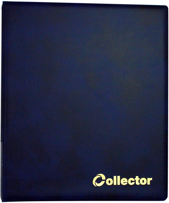 COLLECTOR Coin Album IN CASE for 280 MEDIUM sizes coins 50p 50 pence £1 £2 €1 €2 - 10 pages and red dividers - BLUE - Image 3