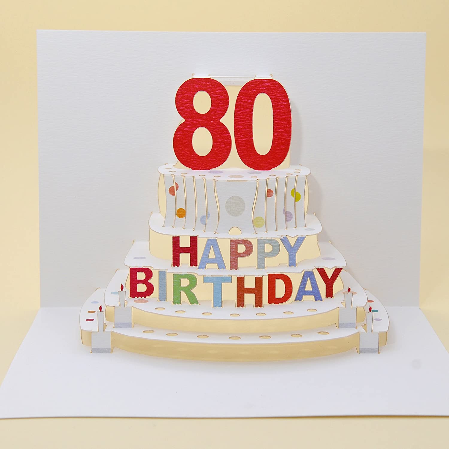 Forever Cards Pop Up Birthday Card 80th Birthday - Image 2