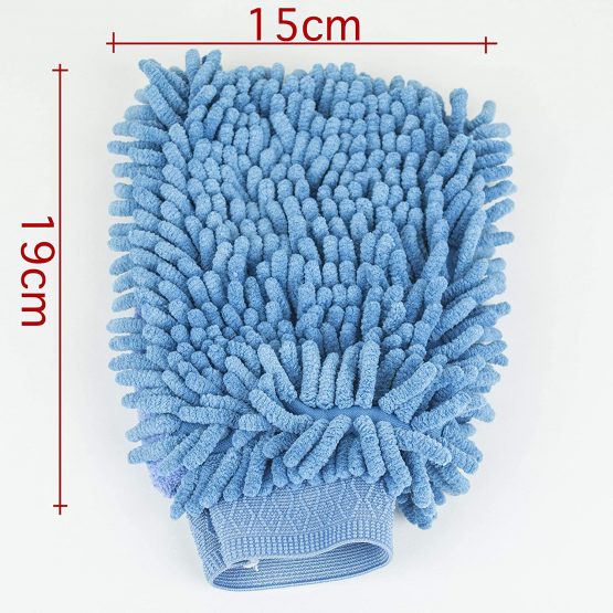 TaylorHe Car Wash Cleaning Kit Set of Dry or Wet Double Sided Mitts/Gloves and Microfibre Lint Free Cloths/Towels (2 x Mitts + 3 x Cloths) - Image 4