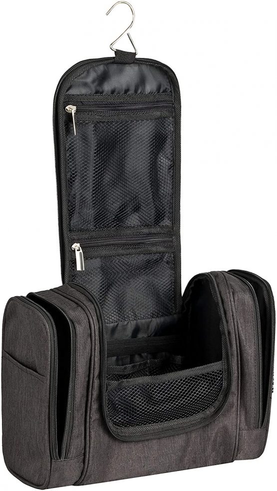 BE Classic Toiletry Bag (Black). Large Capacity, Water-Resistant, Hanging wash Bag. Dimensions 28 x 13 x 22cm. Available in six Colours. - Image 3