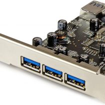 StarTech 4 Port PCI Express USB 3.0 Card - 3 External and 1 Internal - Native OS Support in Windows 8 and 7 - Standard and Low-Profile (PEXUSB3S42)