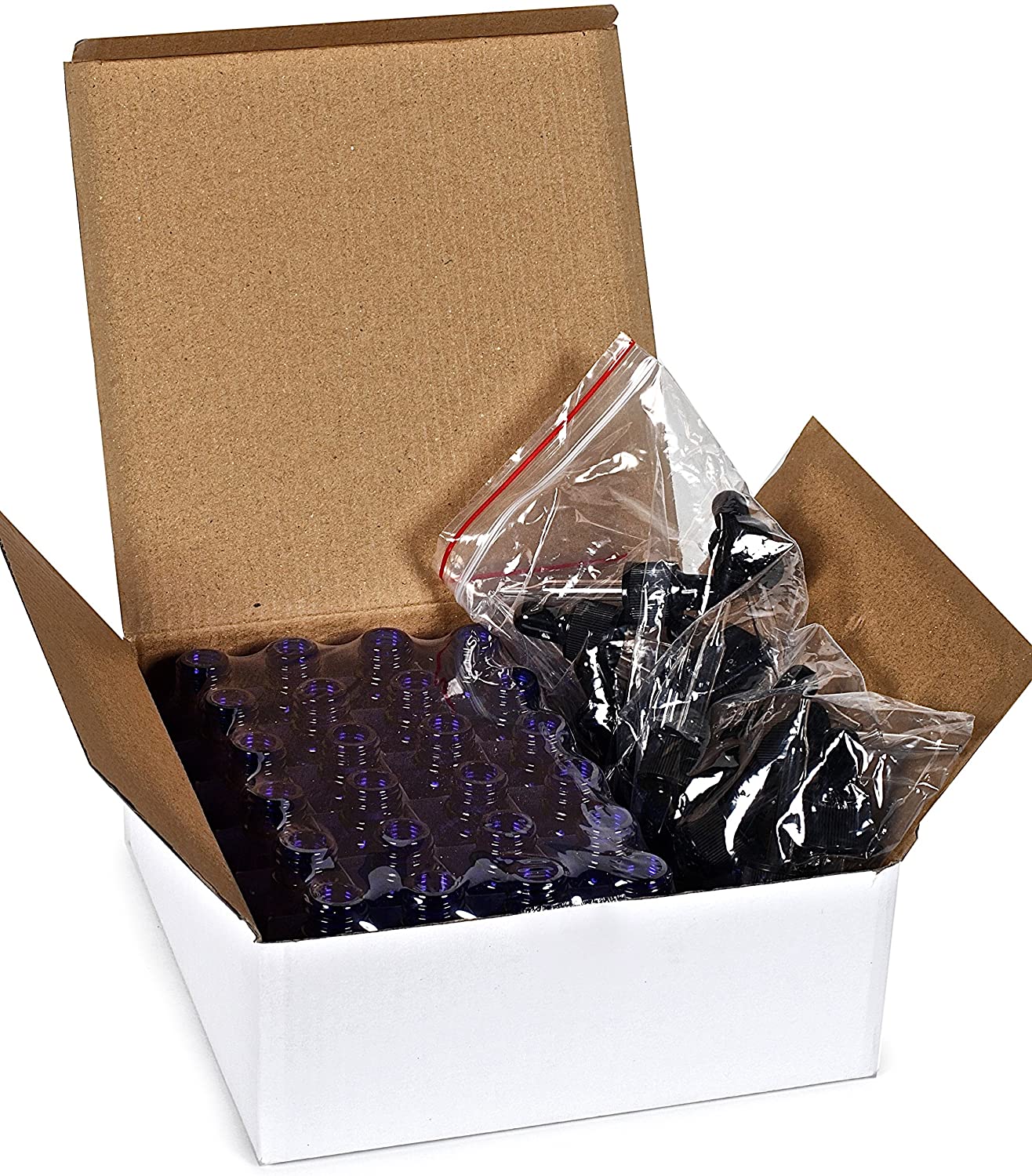 Vivaplex, 24, Cobalt Blue, 15 Ml (1/2 Oz) Glass Bottles, With Glass Eye Droppers - Image 4