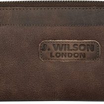 Ladies Designer RFID Safe Protection Luxury Quality Distressed Vintage Leather Purse Multi Credit Card Women Clutch Wallet with Zip Pocket Gift Boxed (Distressed Dark Brown)