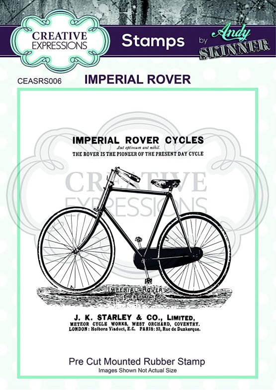 Creative Expressions Pre Cut Rubber Stamp by Andy Skinner-Imperial Rover, Grey, 10.1 x 10.1