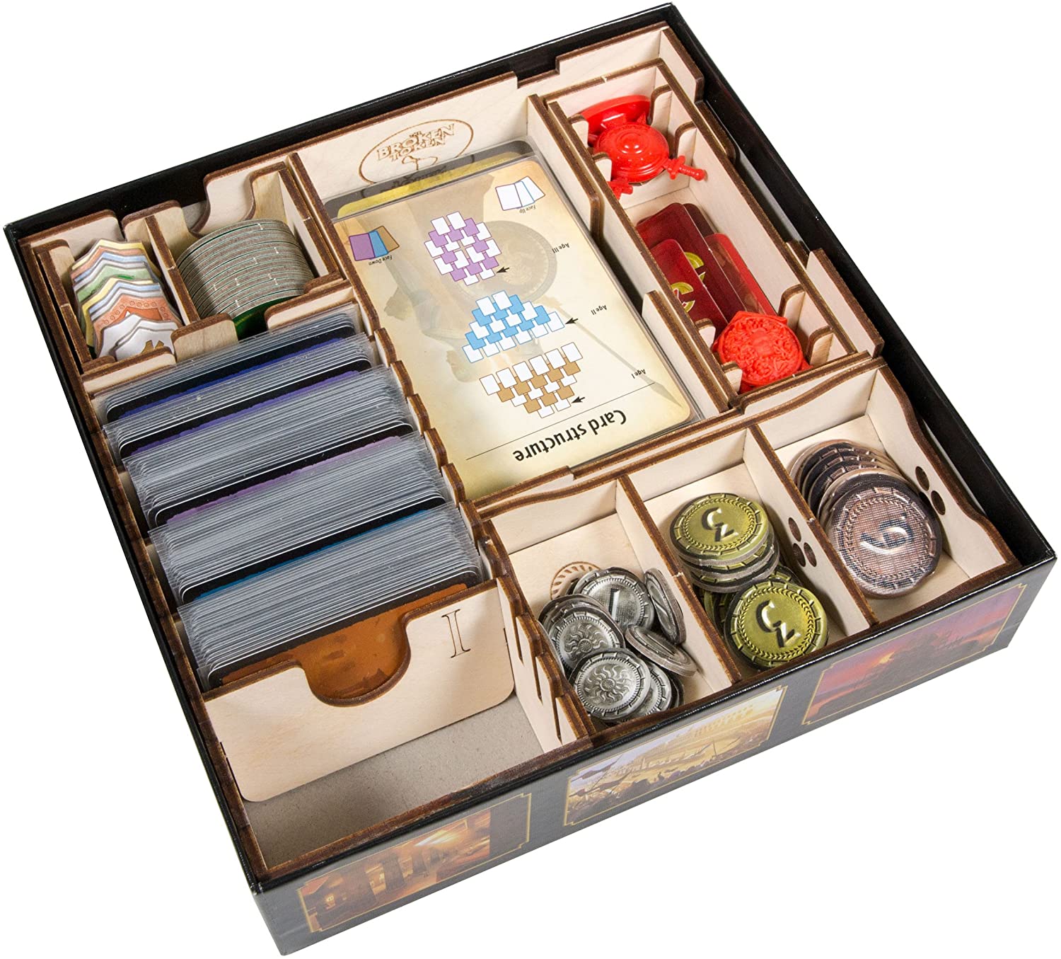 Broken Token Box Organizer for 7 Wonder Duel, Black Or White - Image 3