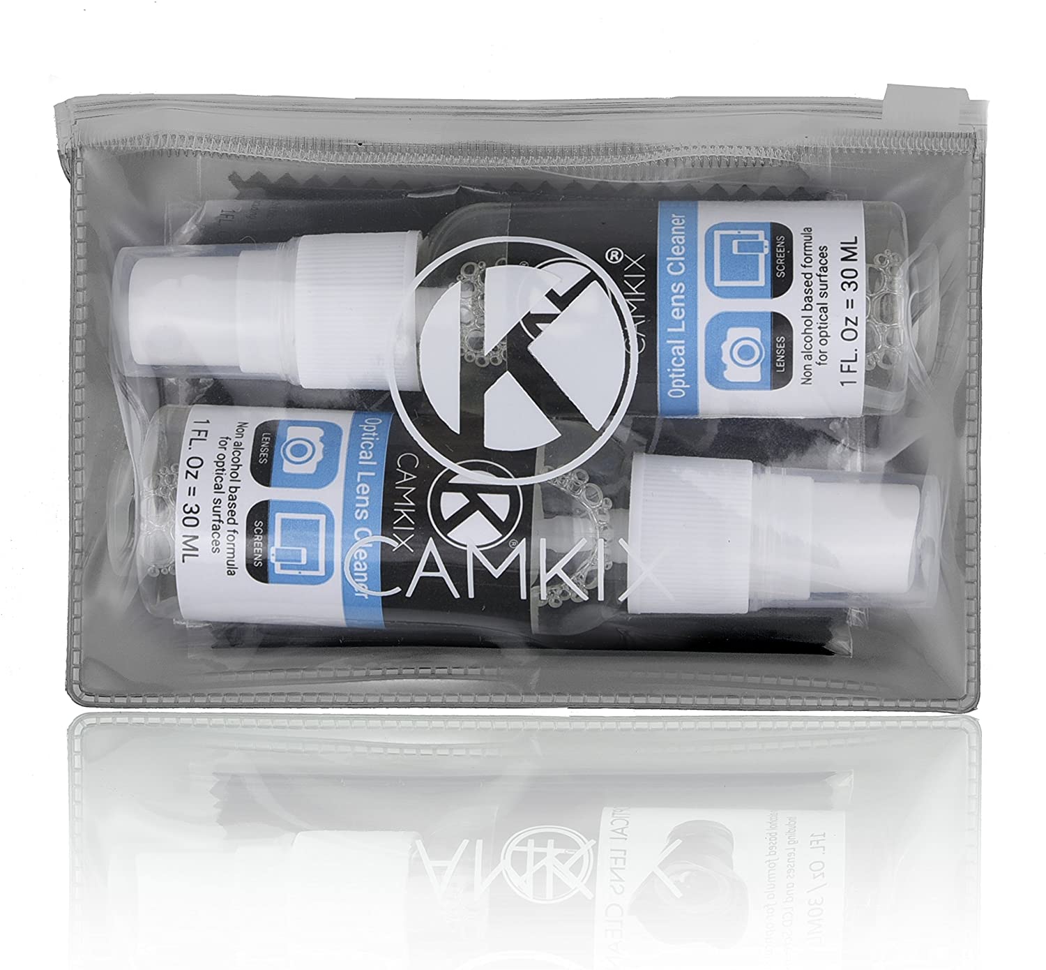 Camkix Lens and Screen Cleaning Kit - 2x cleaning spray, 2x microfiber cloth - Perfect to clean the lens of your DSLR or camera - Also great for your smartphone, tablet, notebook, etc. - Image 4