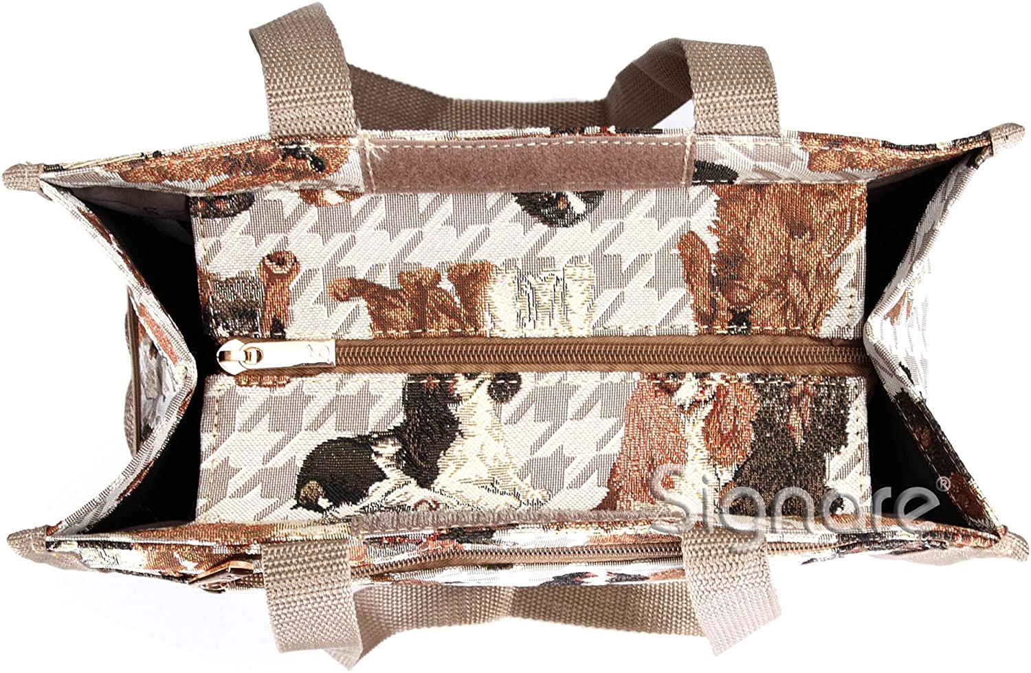 Signare Tapestry Shoulder Bag Shopping Bag for Women with Dog Design (King Charles Spaniel, SHOP-KGCS) - Image 4