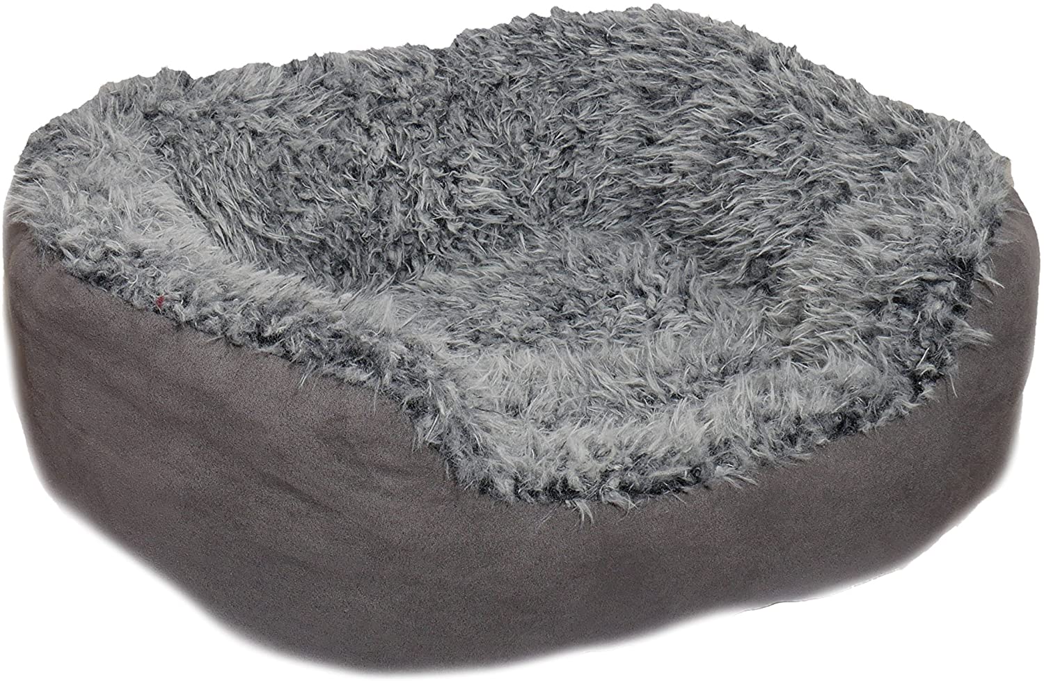 Rosewood Grey Lion Oval Dog Bed, Medium, 67x57cm, 53 x 63 x 23 cm (L x W x H) - Image 2