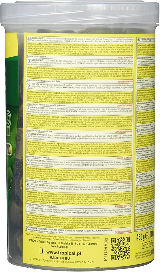 Tropical Green Algae Wafers Catfish Chips 1 Litre - Image 3