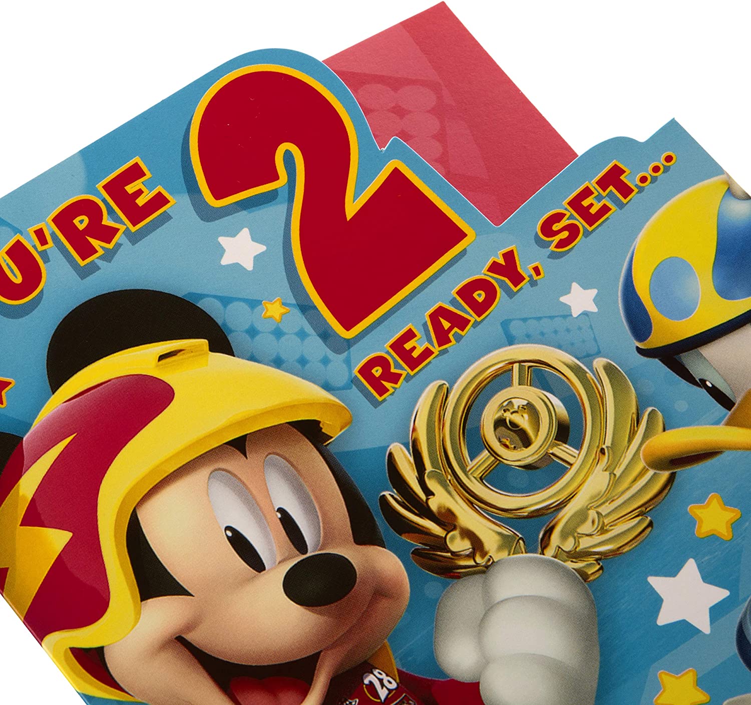 Hallmark 2nd Birthday Card - Disney Mickey Mouse Design, red, 20.2 x 13.8 cm - Image 3