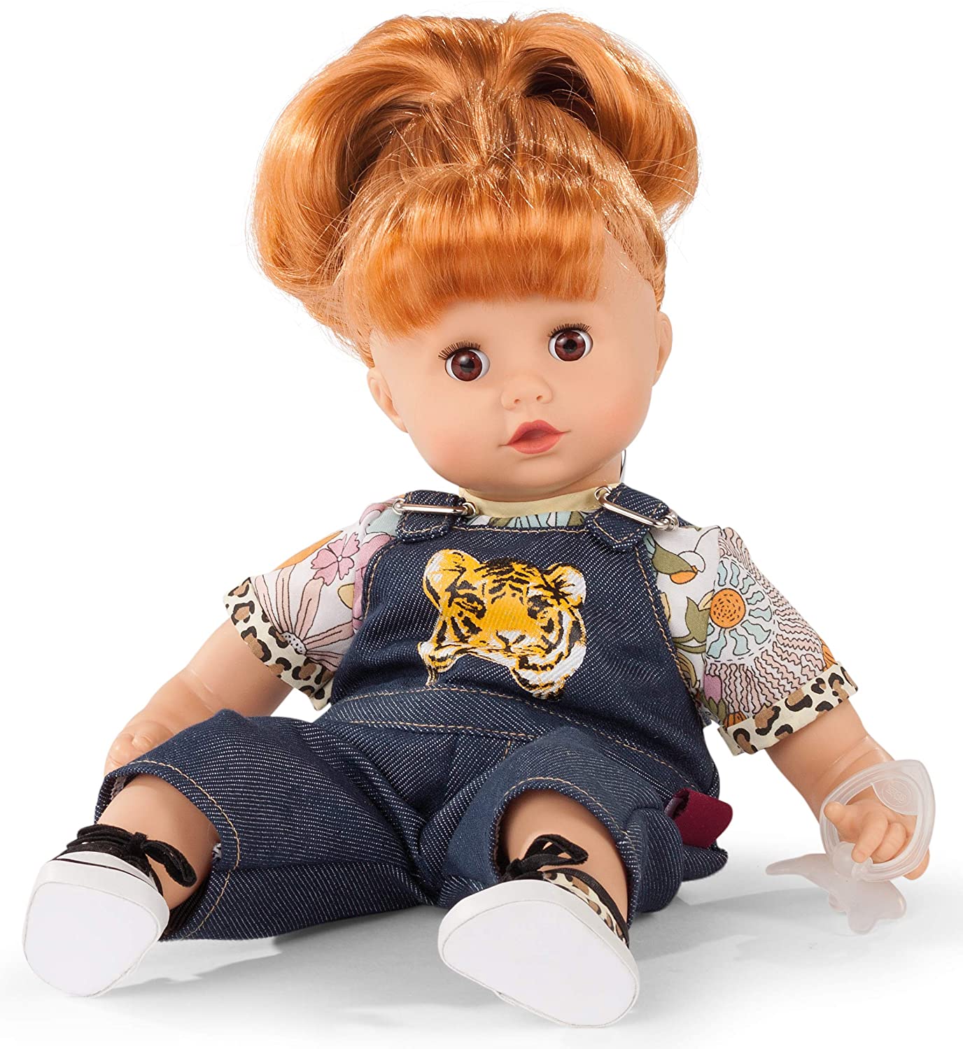 Gotz 1920934 Muffin Wild Cat SoftBodyDoll 33 cm BabyDoll With Red Hair And Brown Sleeping