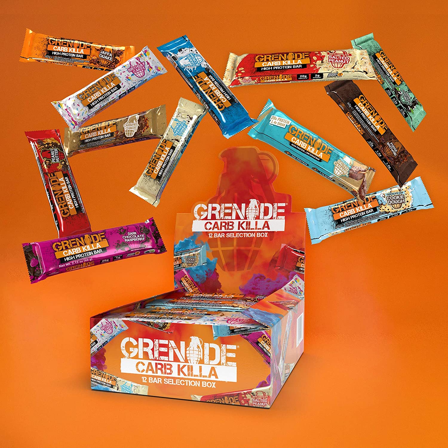 Grenade Selection Box - High Protein, Low Sugar Bars, 12 x 60 g Variety Pack (Packaging & Flavours May Vary) - Image 2