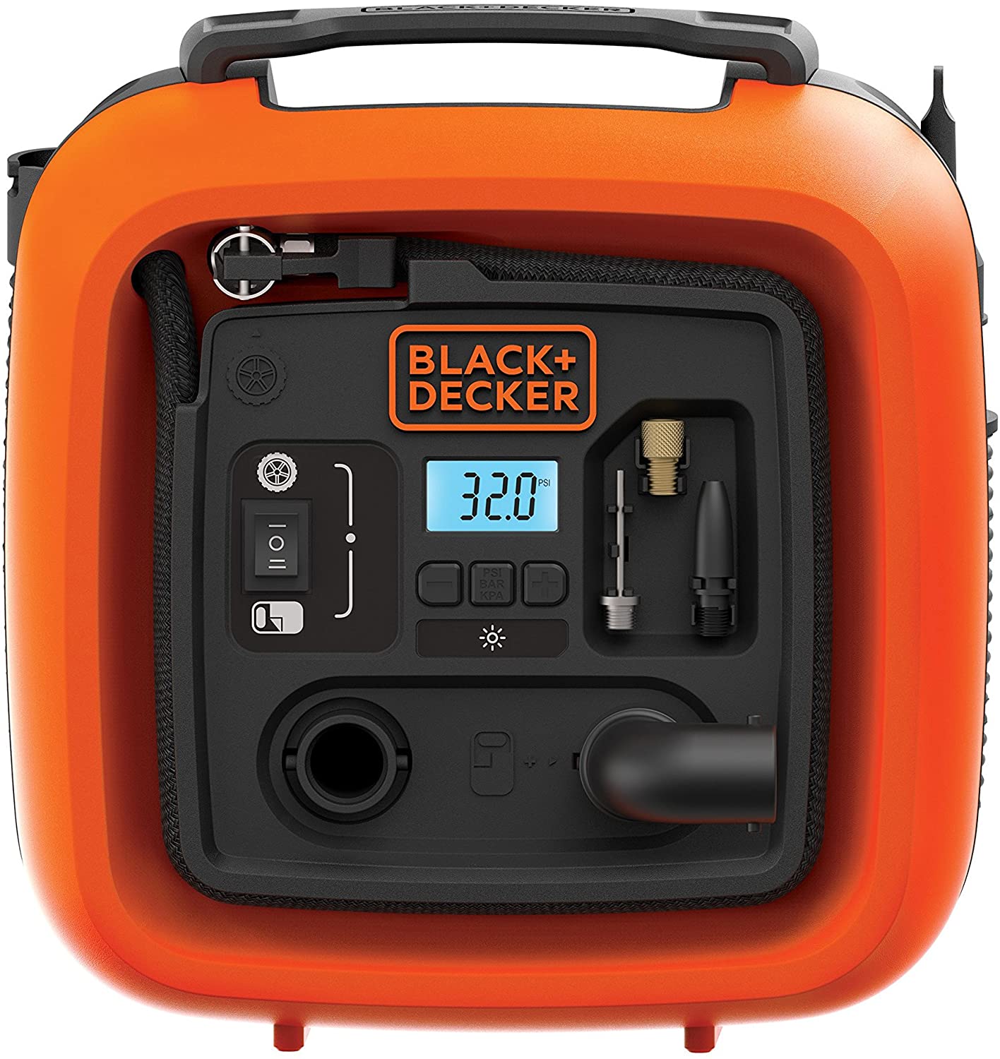 BLACK+DECKER Cordless High Pressure Inflator 12V DC Volume Orange ASI400-XJ, 3151 Jahre vor Ort Garantie - Image 2
