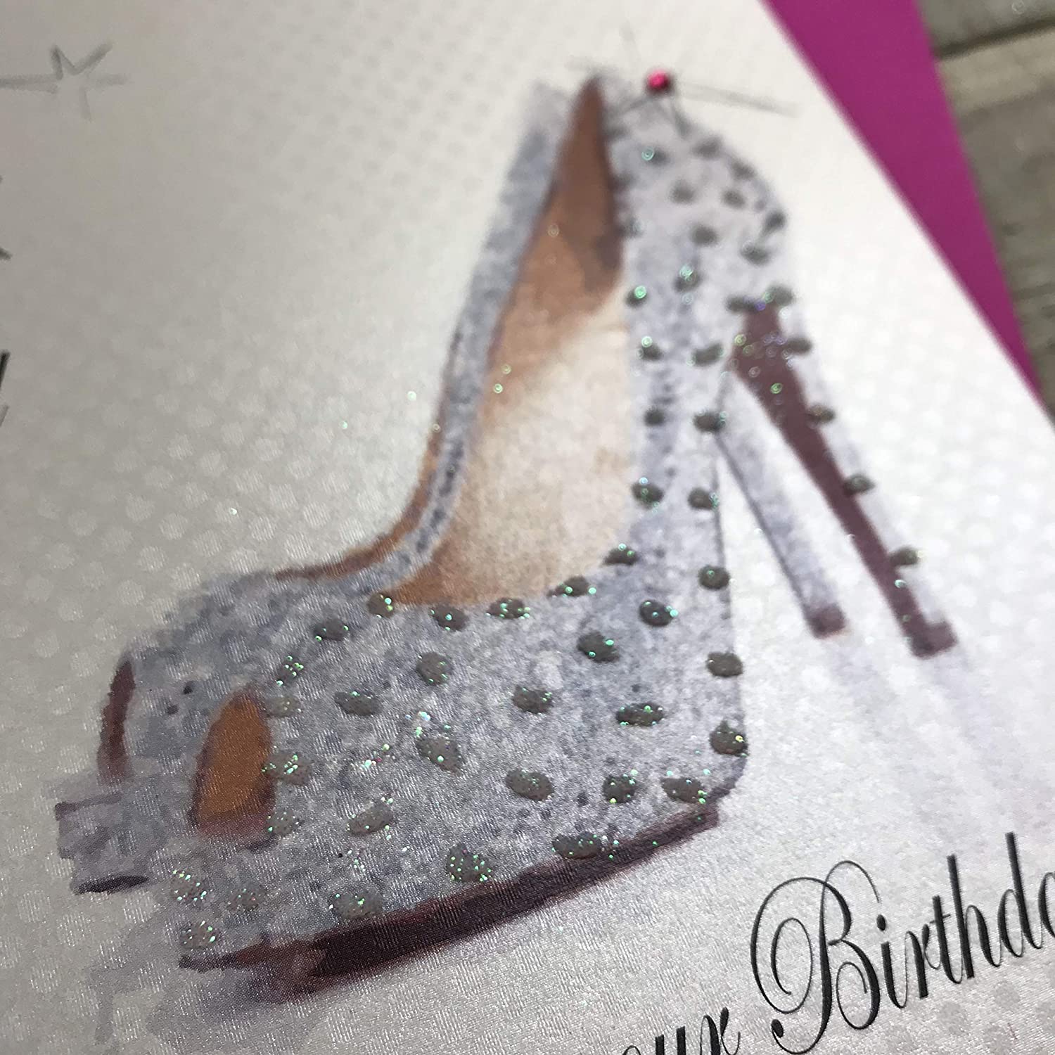 White Cotton Cards "To a Special Daughter On Your 40th Birthday Handmade Card, White, PD40D, 16cm x 16cm - Image 3