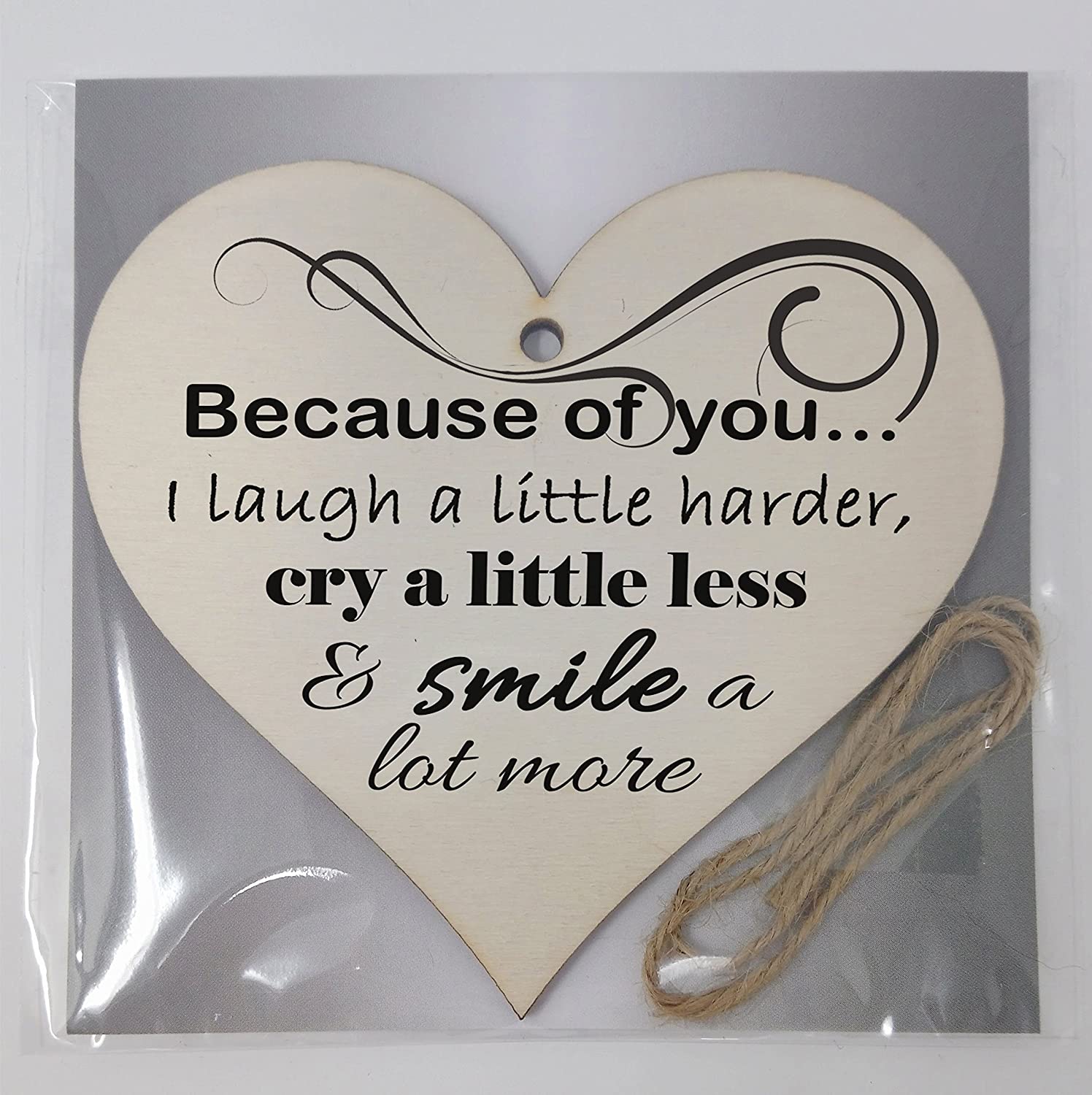 Inspirational Wooden Heart Sign - Hanging Home Decor with Uplifting Message - Great Gift for Her Bedroom, Office, or Hallway - Image 4