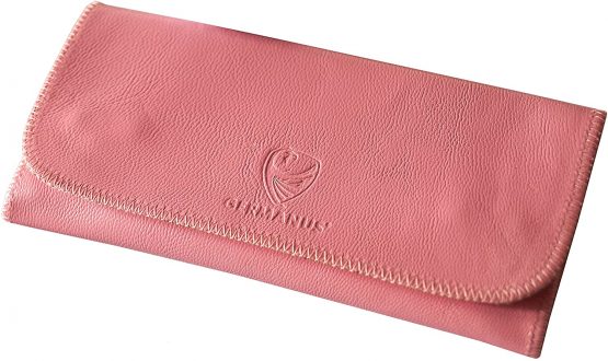 GERMANUS Tobacco Pouch from Genuine Leather in Pink - Made in EU - RUTILUS