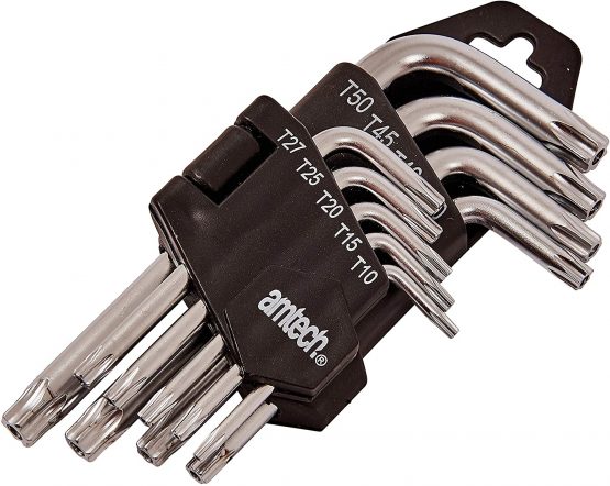 Amtech I9130 L-Key Satin Cv Torx Key, 9-Piece - Image 2