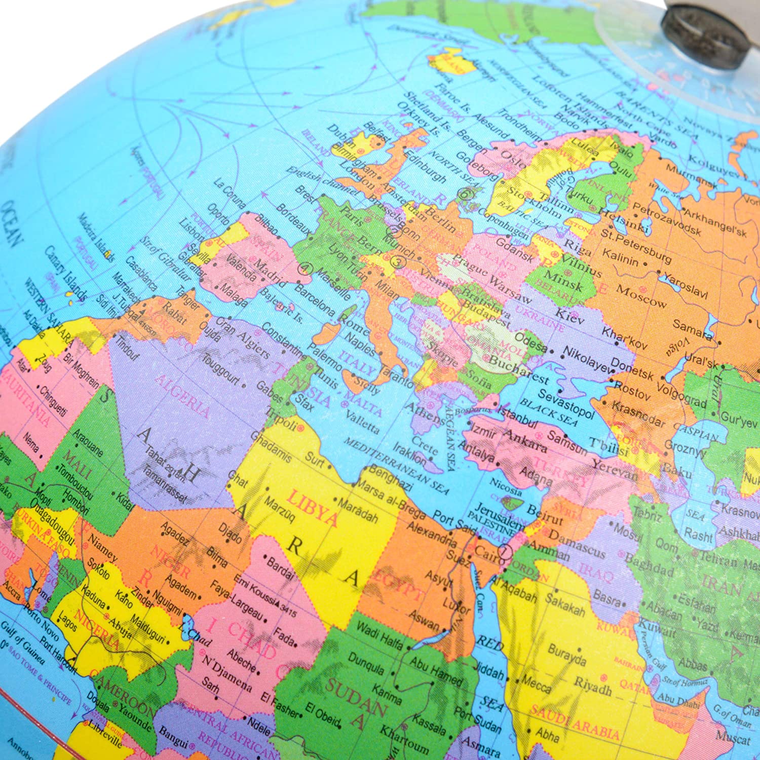 Toyrific World Globe for Kids Educational Rotating World Children Map with Stand for, Small, 20cm, multi - Image 3