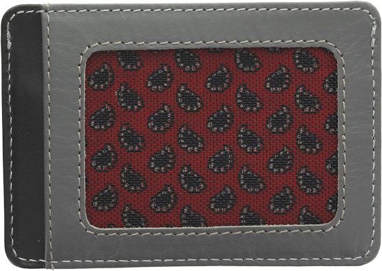 Visconti Lucca Collection Ramon Two Tone Slim Leather Credit Card Holder LC35 Grey Multi
