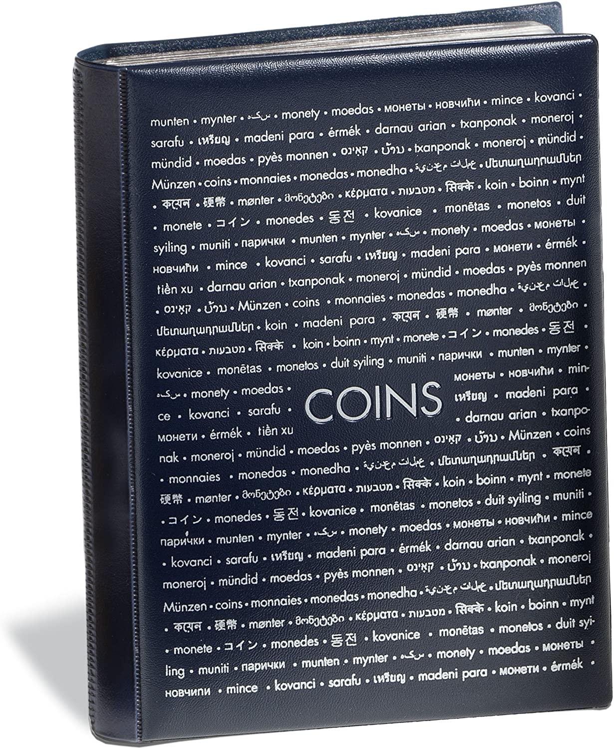 Leuchtturm 335392 Pocket album for 96 coins - Collector's album for coins with 8 sheets for 12 coins each - blue
