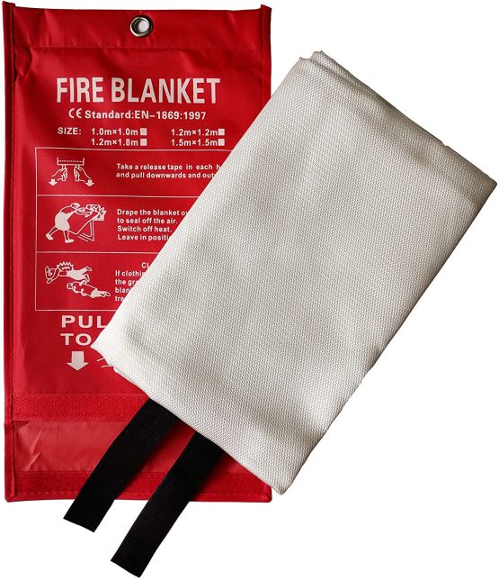 Toneeko Fiberglass Fire Blanket for Emergency Surival, Flame Retardant Protection and Heat Insulation, Designed for Kitchen,Fireplace,Grill,Car,Camping(White(1.0 * 1.0m)) - Image 2