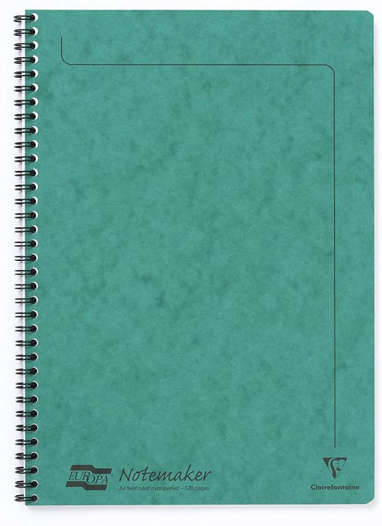 Clairefontaine Europa Notemaker A4 Lined Notebook, 120 Pages - Green