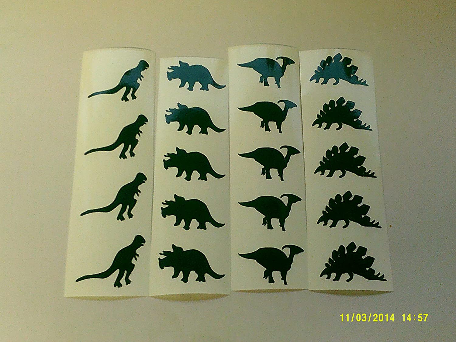 Dazzle Glitter Tattoos 25 x Hi viz stickers green dinosaur mixed stickers for cycle bike motorbike backpack helmet