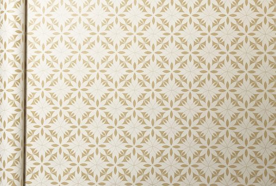 Clairefontaine Kraft Wrapping Paper, 5 x 0.35m - White Flowers