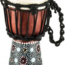 Meinl Percussion Headliner Series HDJ8-XXS Djembe Drum Rope-Tensioned Wooden Diameter 11.4 cm / 4.5 Inches Size Mini Flower Design