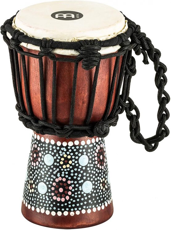 Meinl Percussion Headliner Series HDJ8-XXS Djembe Drum Rope-Tensioned Wooden Diameter 11.4 cm / 4.5 Inches Size Mini Flower Design