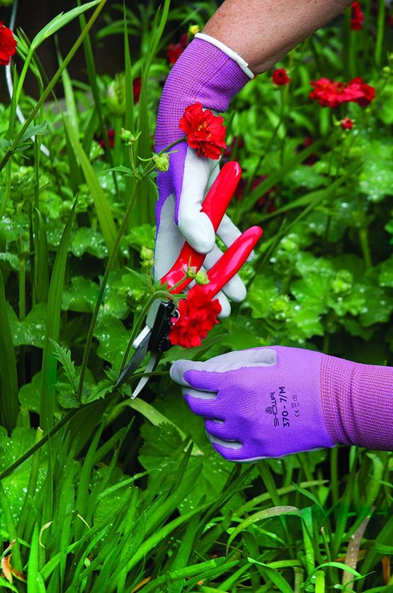 Spear & Jackson Kew Gardens Collection 370M4KEW Multi-Purpose Gardening Gloves, Purple - Medium - Image 2