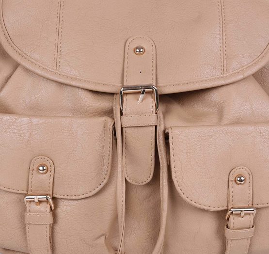 Light Brown, Faux Leather Shoulder Bag For Ladies - Image 4
