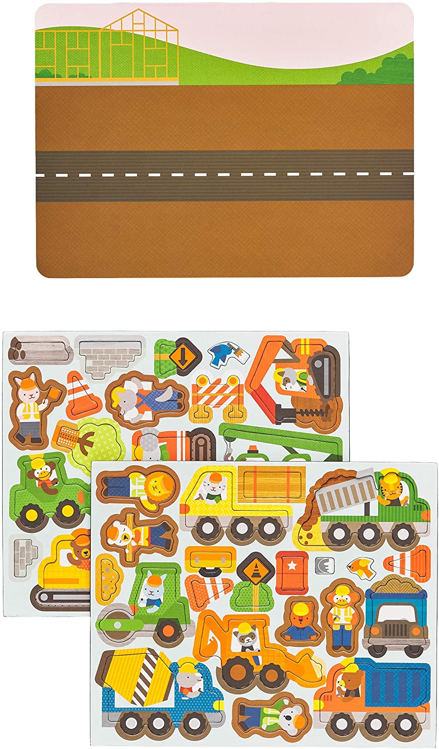 Petit Collage Construction Magnetic Play Scene, PTC335, Multicolor, 9.25 inches (H) x 7 inches (L) x 1.25 inches (W) - Image 3