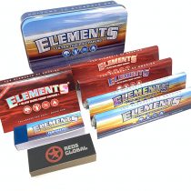 Reds Exclusive Elements Blue Tobacco Tin [Cigarette - Stash - Travel] Rolling Papers and Tips