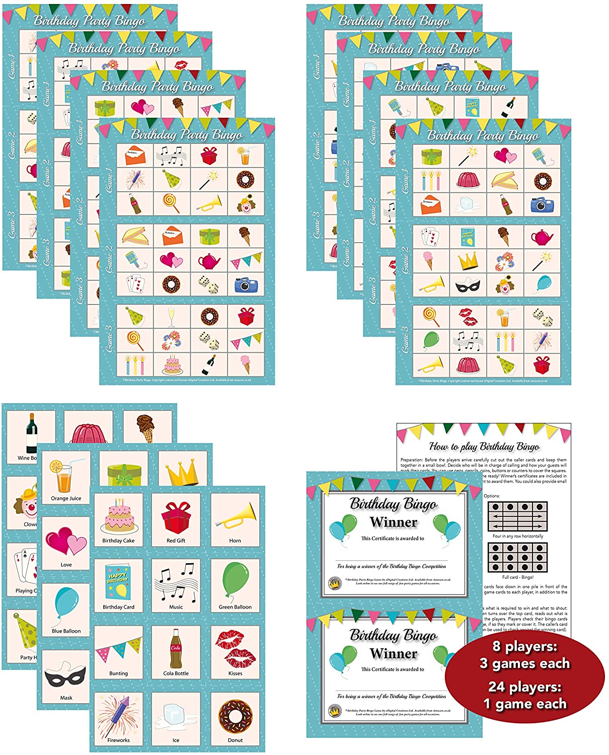 Funtastic Birthday Party Bingo Game - Image 3
