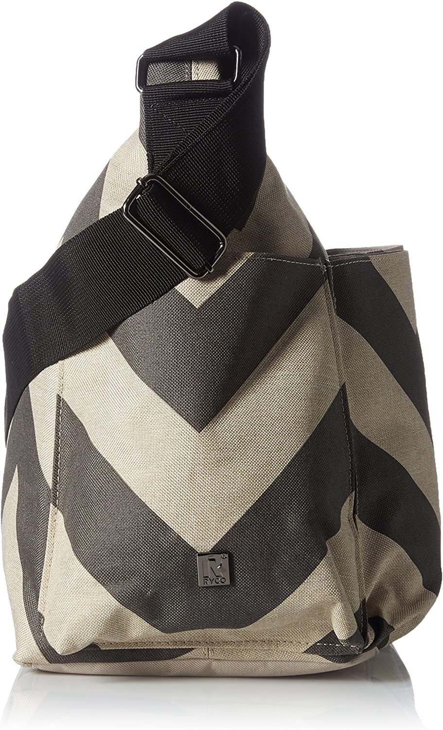 Ryco Capri Tote Nursery Bag, Black, Oatmeal/Black - Image 3